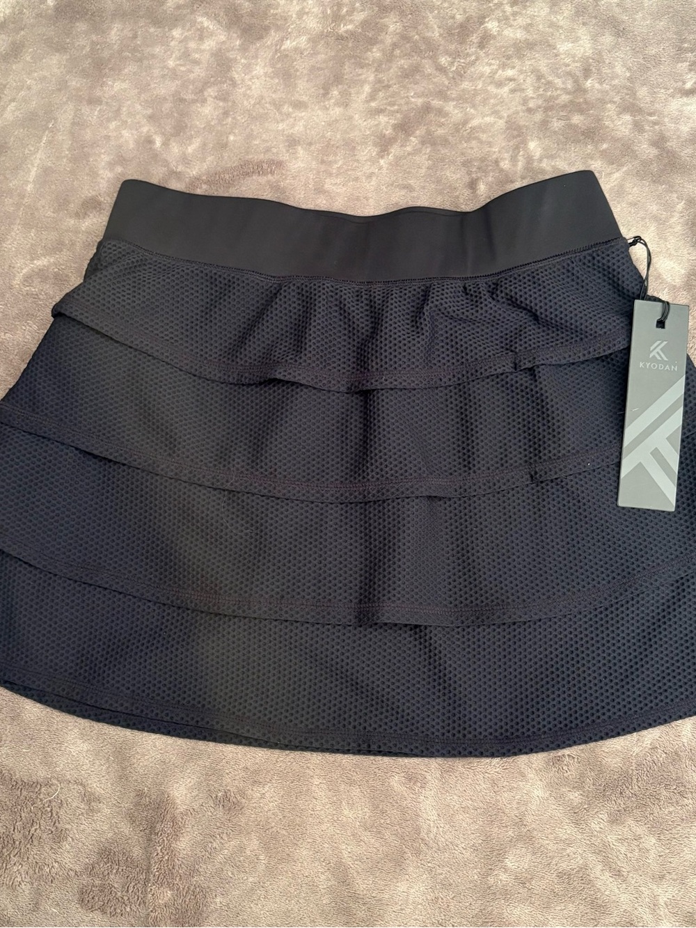 Kyodan Black Layered Mesh Athletic Skort